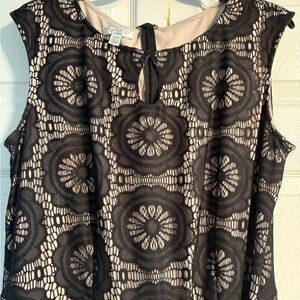 London Style Black Floral Lace Midi Dress